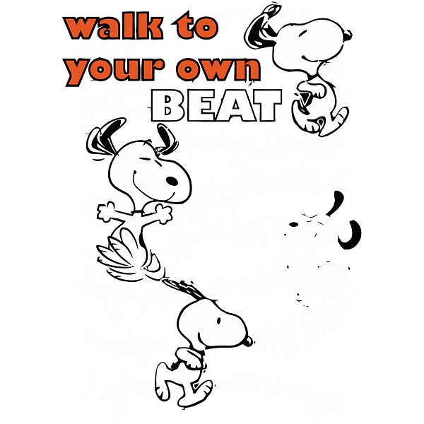Snoopy Walk To Your Own Beat Sticker