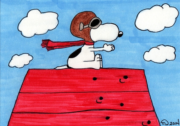 Snoopy WW1 Flying Ace Carry-all Pouch by Tambra Wilcox - Pixels