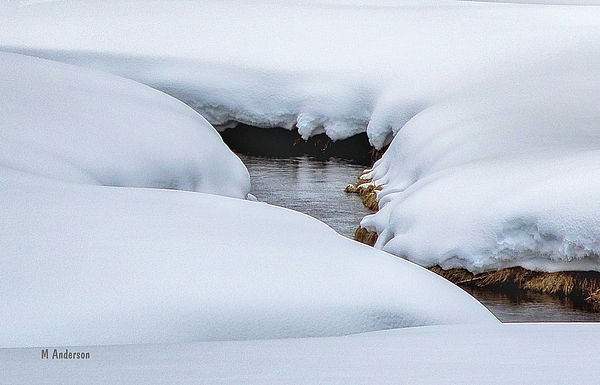 Michael R Anderson - Snow Bank Abstract in Yellowstone