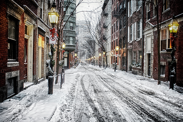 Photograph of Beacon Hill, Boston in Snow