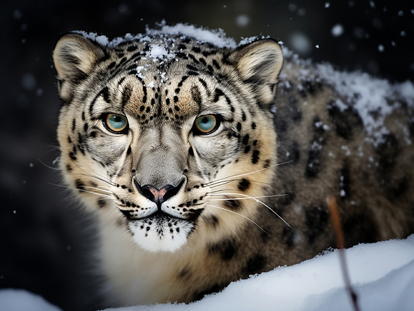 Snow Leopard 050733-23 Jigsaw Puzzle by Arthur Huang