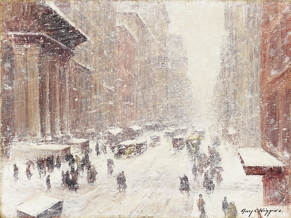 Guy Carleton Wiggins American - Snow Storm On The Avenue 