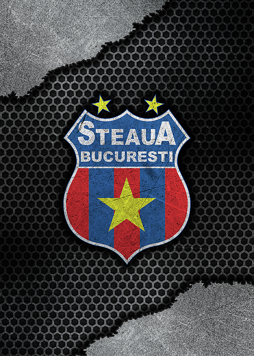 Soccer League Metal Art FC Steaua Bucuresti Greeting Card