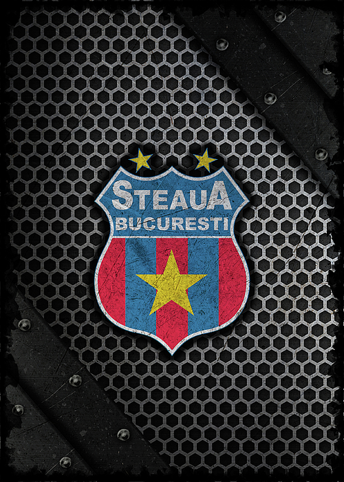 Soccer League Metal FC Steaua Bucuresti Greeting Card