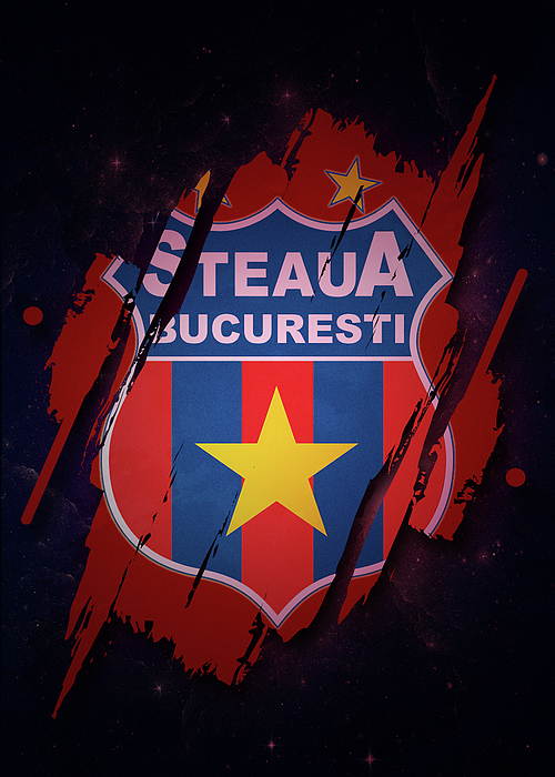 Soccer League Red FC Steaua Bucuresti Greeting Card