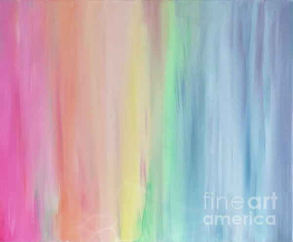 Susanna Schorr - Soft pastel colorful abstract Harmony of the Chakras A Journey to Inner Balance