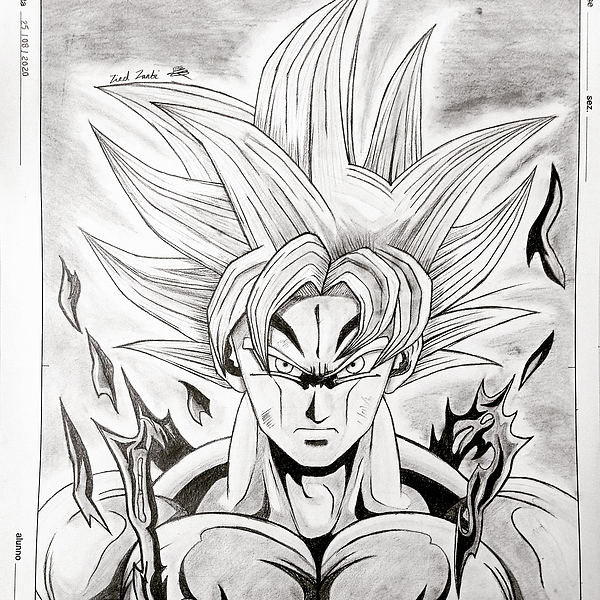 Ultra Instinct Goku Sketch — Weasyl
