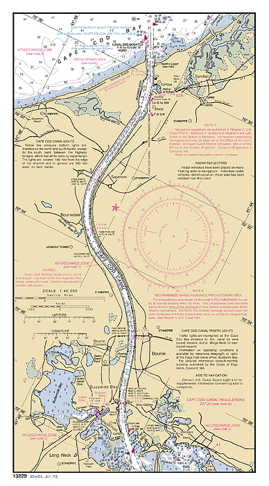 Cape Cod Canal Land Cut South Coast Of Cape Cod And Buzzards Bay Chart