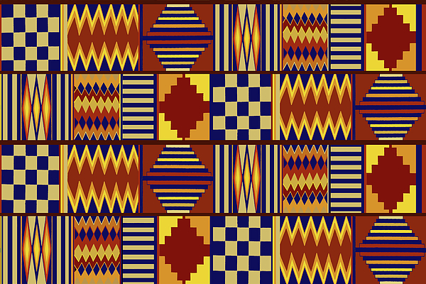 African Royal Kente Cloth Design Spiral Notebook by Vagabond Folk Art -  Virginia Vivier - Pixels