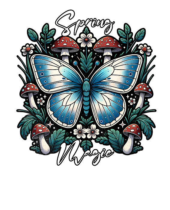 Alco Shirts - Spring Butterflies Mushrooms Magic
