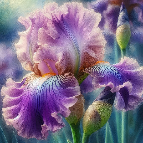 Kim Hojnacki - Springtime Purple Iris Flower