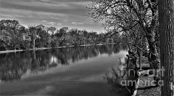 Rory Cubel - St. Joseph River  South Bank  View          Indiana        Spring    Black and White