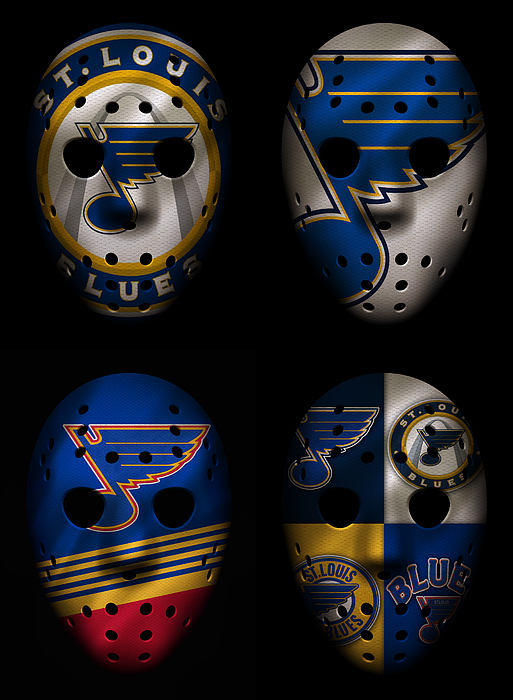 St Louis Blues Jersey War Masks 1000 Kids T-Shirt by Joe Hamilton - Fine  Art America