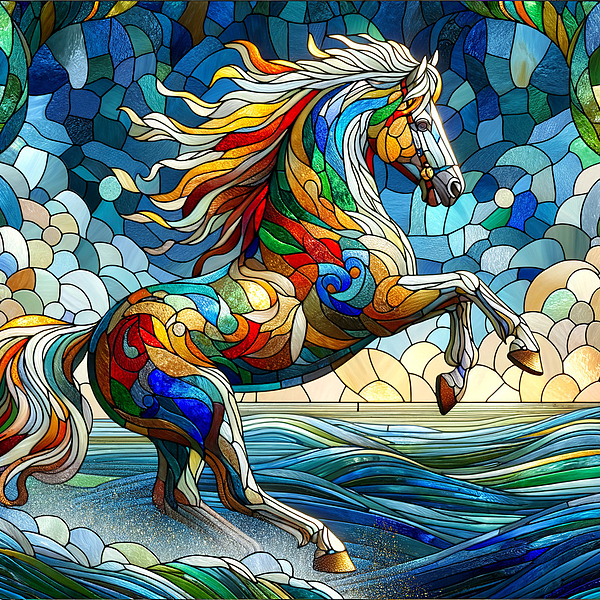 Carol Lowbeer - Saucy the Stained Glass Horse