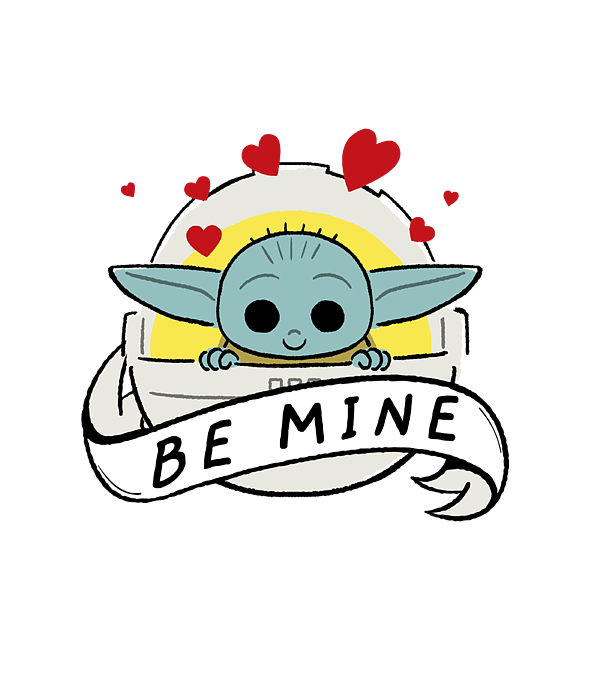 Star Wars The Mandalorian The Child Be Mine Valentines Day Sticker by Ajay  Aden - Pixels