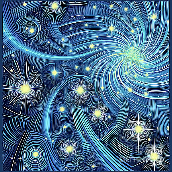 Rose Santuci-Sofranko - Starry Night Sky Swirls Expressionist Effect