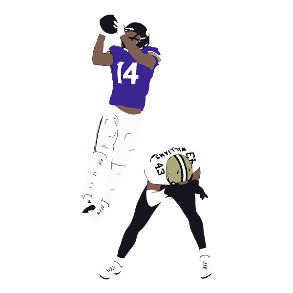 Stefon Diggs Cartoon WHT