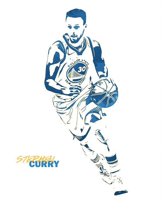 Stephen Curry Golden State Warriors Art 1010 Shower Curtain