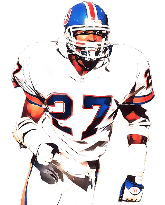 Steve Atwater Denver Broncos Watercolor Strokes Pixel Art 200 Spiral  Notebook by Joe Hamilton - Pixels