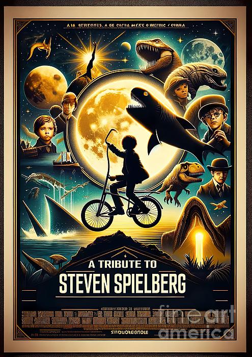 Steven Spielberg Tribute Poster Ornament by Movie World Posters