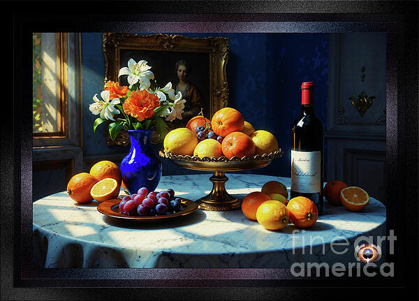 Xzendor7 - Still Life Of Fruits and Flowers At Dawn Beautiful AI Concept Art by Xzendor7