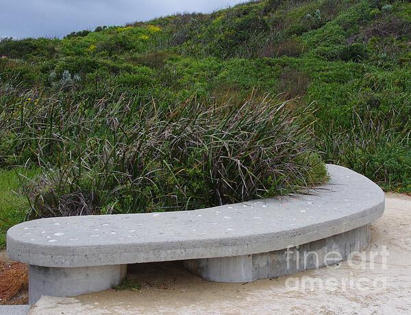 Lesley Evered - Stone Bench At Point Peron, Western Australia