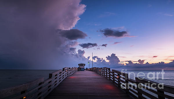 Storm Approaching Venice Fishing Pier, Florida T-Shirt by Liesl Walsh -  Fine Art America