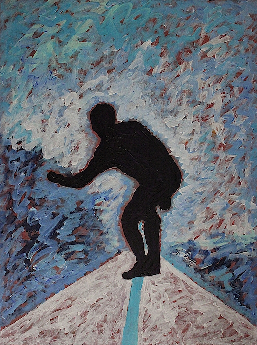 Sol Luckman - Storm Surfer Revisited original painting