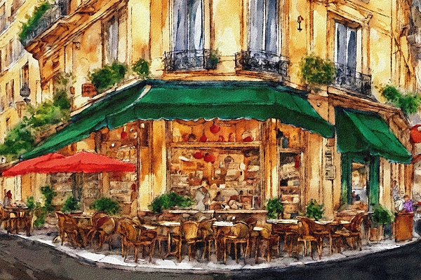 Joe Vella - Street Cafe, Paris.