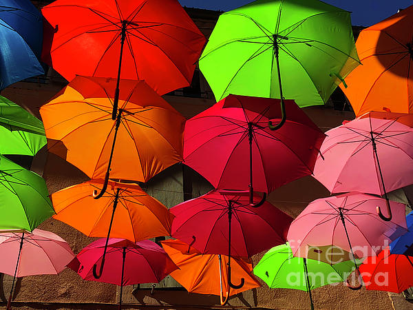 Luther Fine Art - Street Umbrellas in Carcassone 
