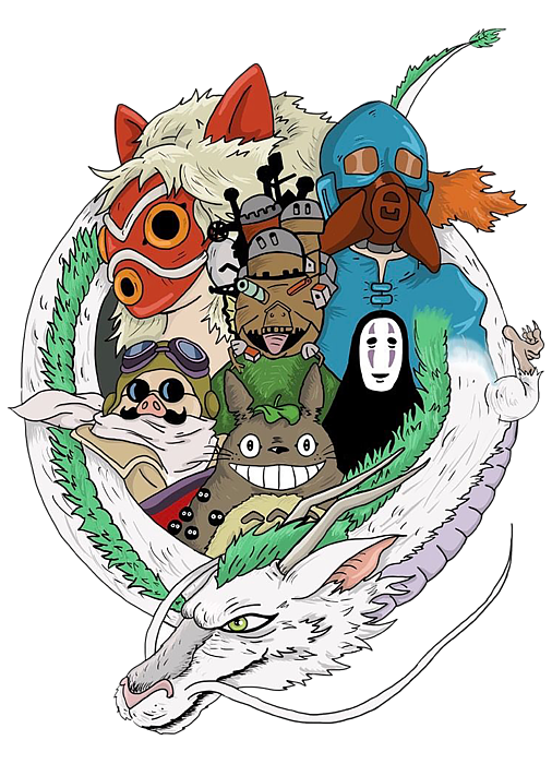 Studio Ghibli Kids T-Shirt by Dyah Kurmo - Pixels