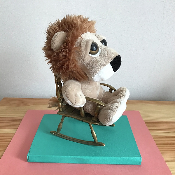 Stuffed Lion on a Rocking Chair Throw Pillow by Jan Dolezal Pixels