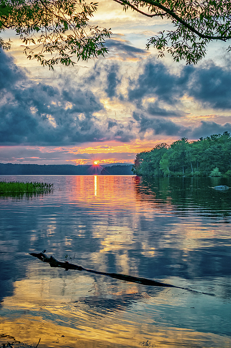 Richard Plourde - Summer sunset at Lake Auburn