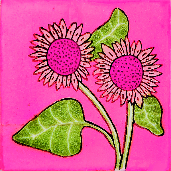 Designs By Nimros - Sunflowers -Pink And Green