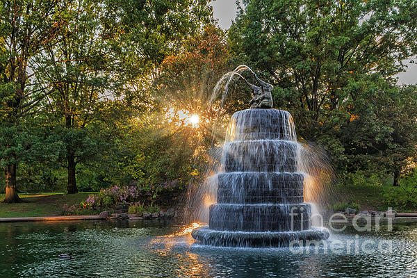 Teresa Jack - Sunset at Goodale Park Fountain