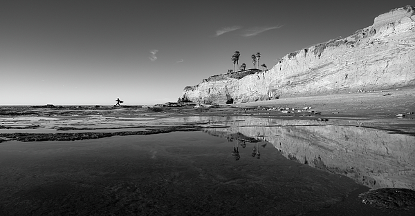William Dunigan - Sunset Cliffs Surfer and Clear Reflection