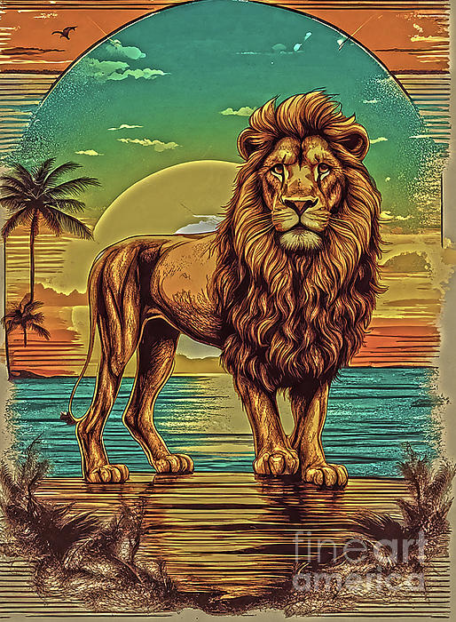 Tawana Davis -  Sunset Lion Beachscape