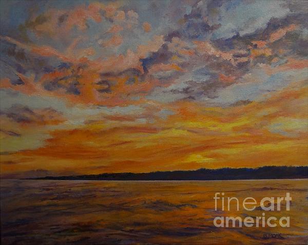 Barbara Moak - Sunset on Oneida Lake, New York