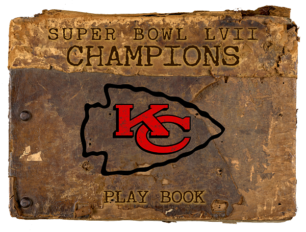 Super Bowl LVII Champions Kansas City Chiefs Play Book TRANSPARENT BORDER T- Shirt by Lone Palm Studio - Pixels