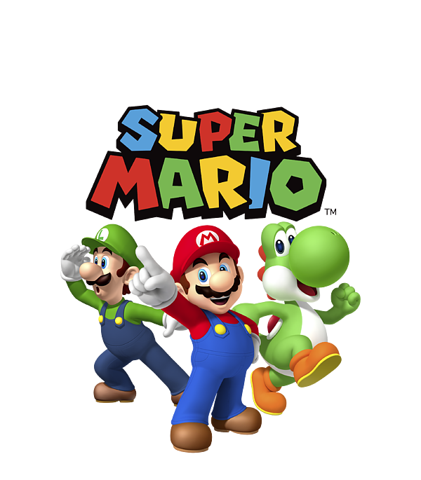 Super Mario Luigi Mario And Yoshi Group Shot Graphic Sticker by Tomasw Liv  - Pixels
