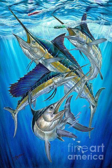 Super slam with swordfish Tote Bag by Terry Fox - Fine Art America