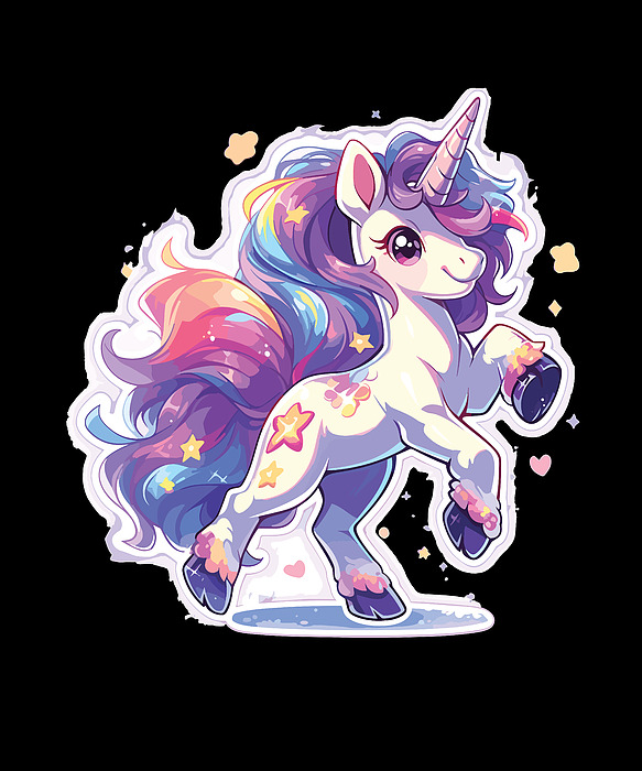 Unicorn Gifts Rise And Shine #1 Sticker by Steven Zimmer - Pixels