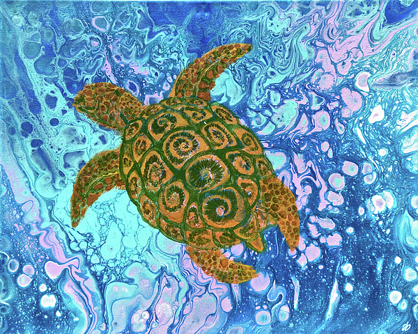 Angela Brunson - Swimming Sea Turtle