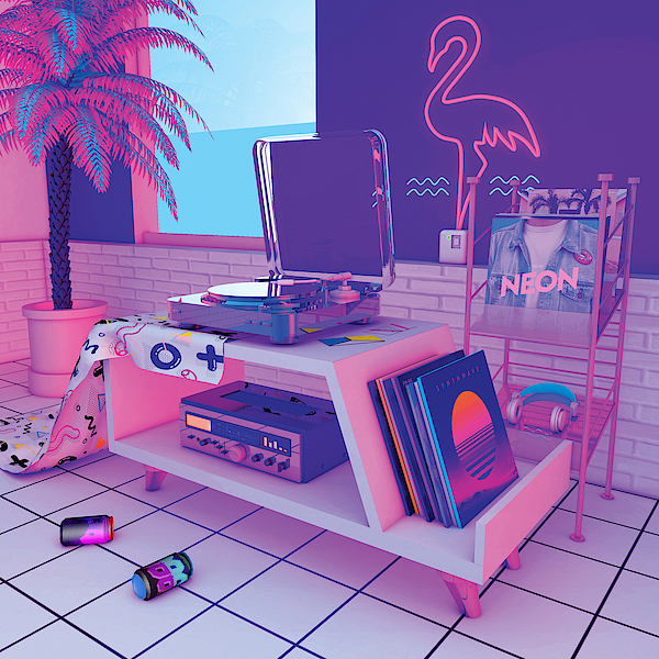 Miami - Florida Vaperwave Synthwave 80s Style Retro Design" Poster For