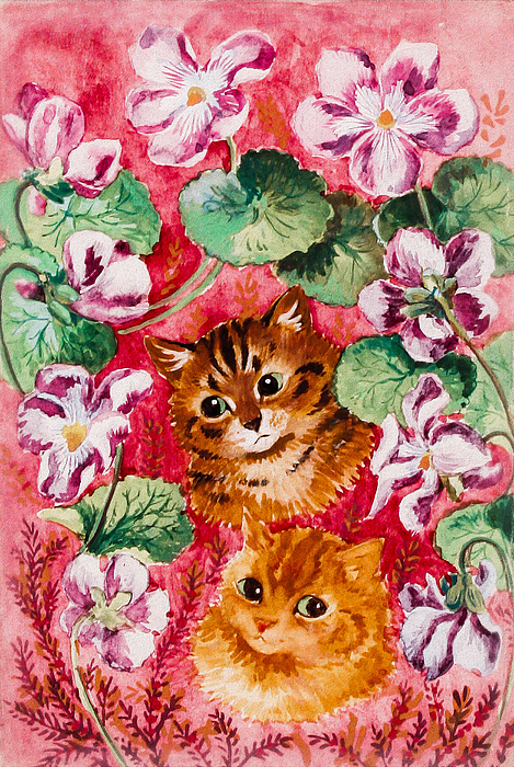The Young Coquette by Louis Wain Sticker by Orca Art Gallery - Fine Art  America