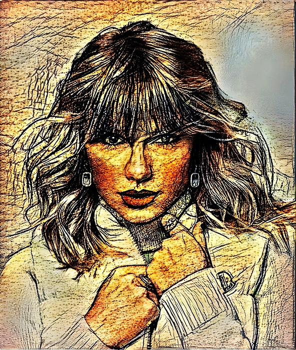 Taylor Swift Portrait Coffee Mug by Bob Smerecki - Pixels