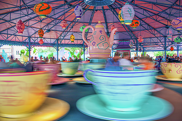 Disney Tea Cups Ride Jigsaw Puzzle by Mark Chandler - Pixels