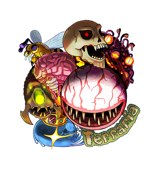 Terraria Boss Rush Hardmo Sticker by John Meera - Pixels