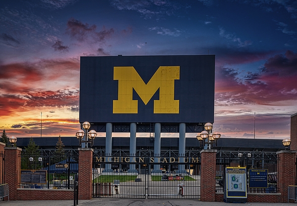 Ann Arbor Michigan Wall Art Michigan Wolverines Art Tapestry 