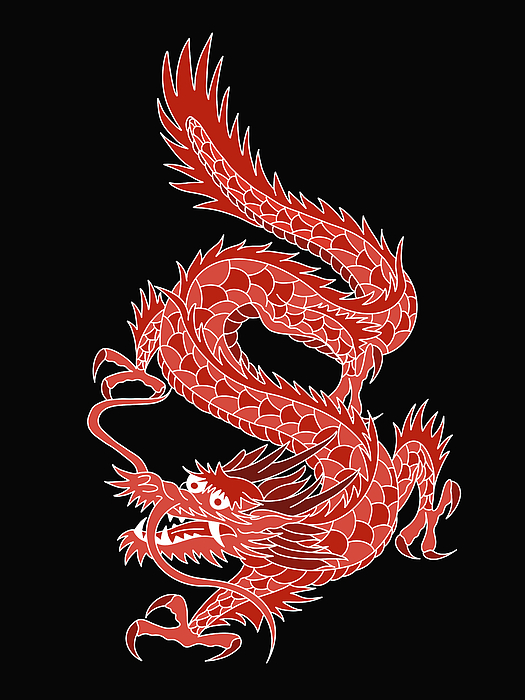 The Chinese Dragon Greeting Card by Mark Rogan